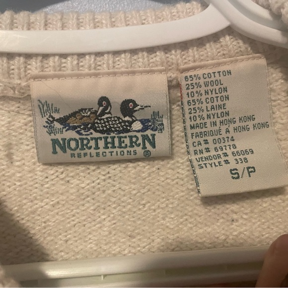 Vintage Northern Reflections Size Small cotton and wool blend sweater - Picture 2 of 5